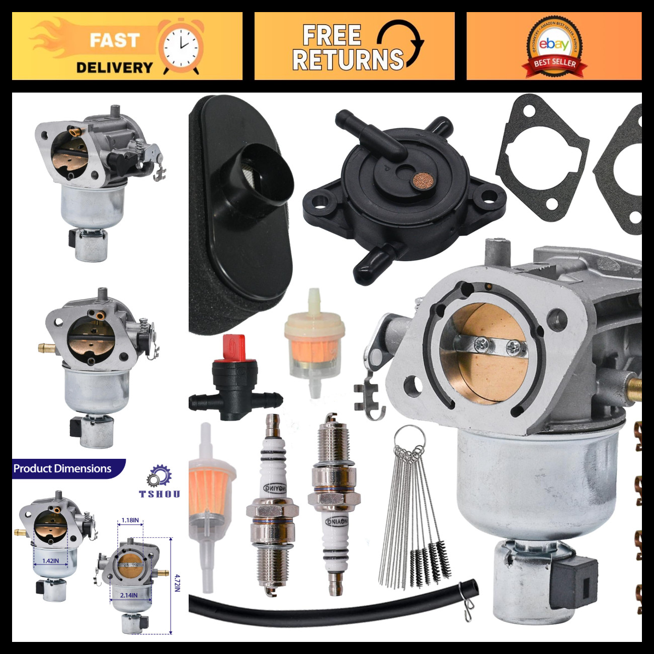 15004-0984 Carburetor Fit for Kawasaki FR651V FS651V FR730V FS730V Engine Mower