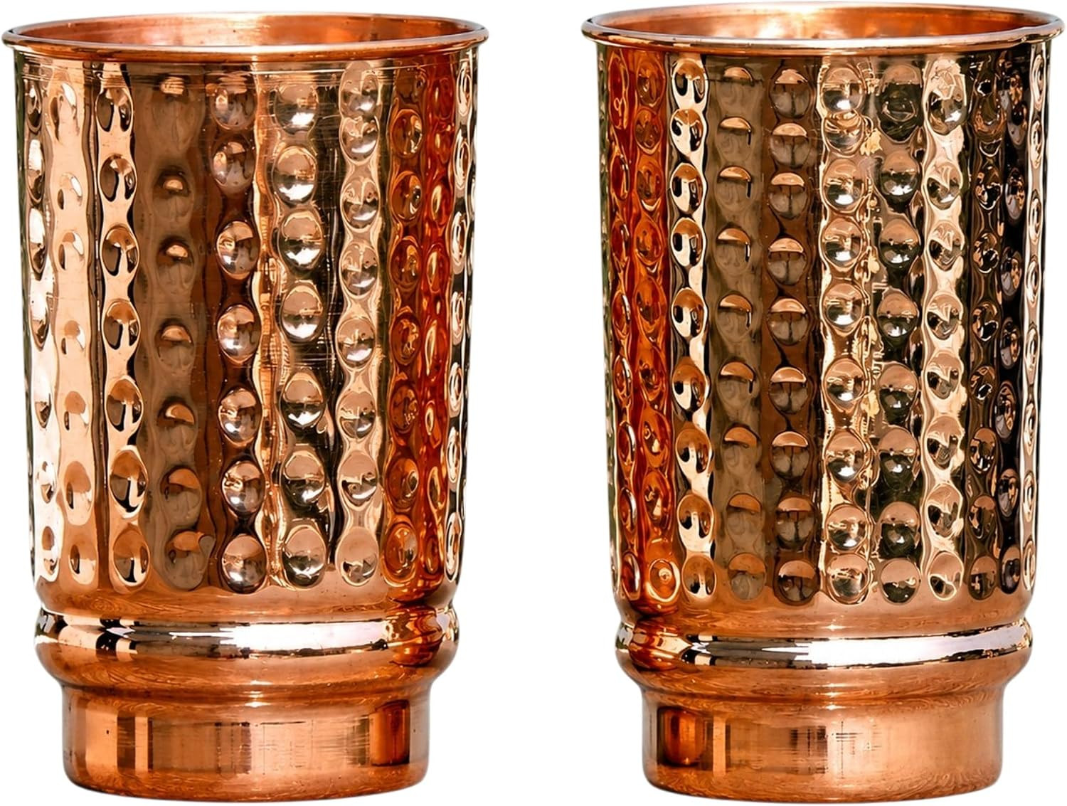 Pure Copper Hammered Drinking Cups - Ayurvedic Health Tumblers – 2 Pcs. Set Pure Copper Hammered Drinking Cups - Ayurvedic Health Tumblers – 2 Pcs. Set