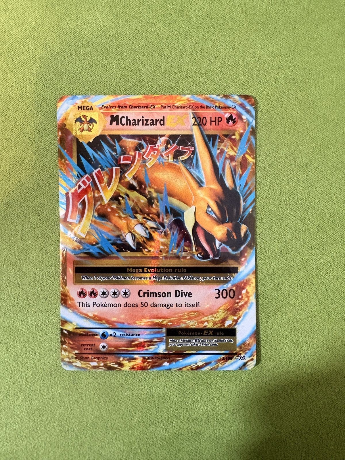 M Charizard EX 13/108 Mega Charizard Y Holo XY Evolutions Pokemon Card NM
