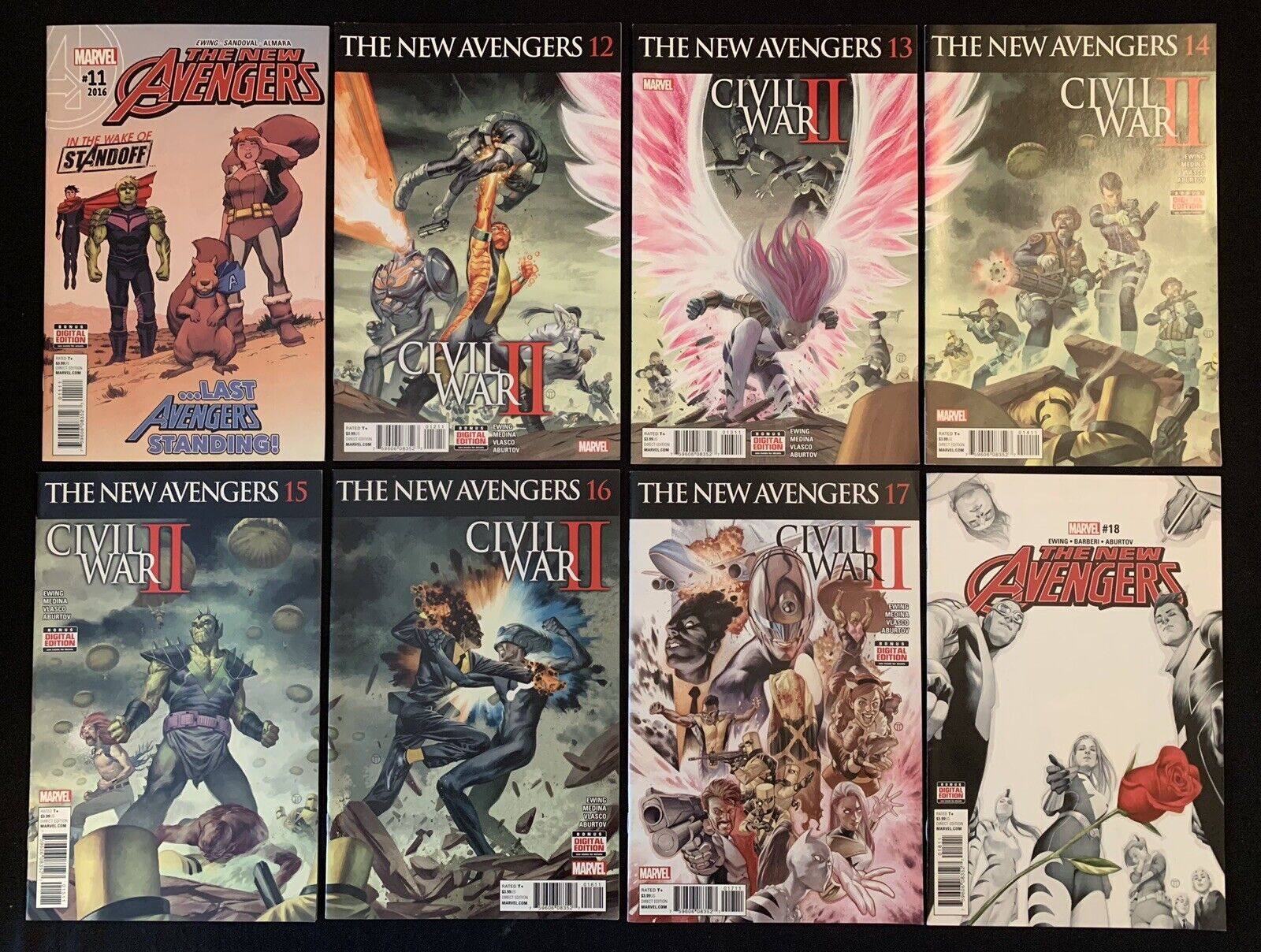 New Avengers #11,12,13,14,15,16,17,18 | Marvel, 2016-17 | Civil War II | VF/NM