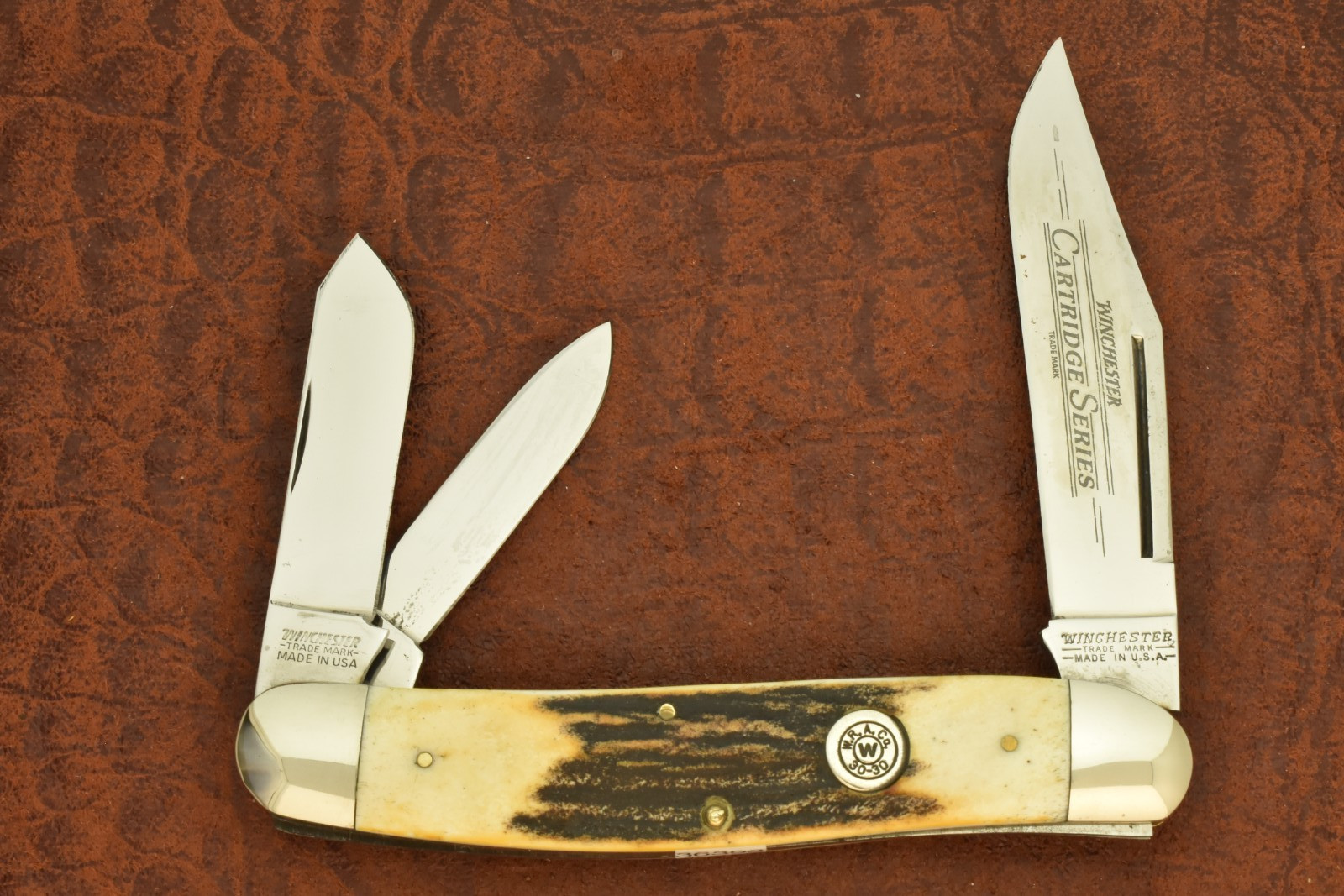 WINCHESTER MADE IN USA GENUINE STAG BIG JUMBO WHITTLER KNIFE 1998 NICE (36393) WINCHESTER MADE IN USA GENUINE STAG BIG JUMBO WHITTLER KNIFE 1998 NICE (36393)