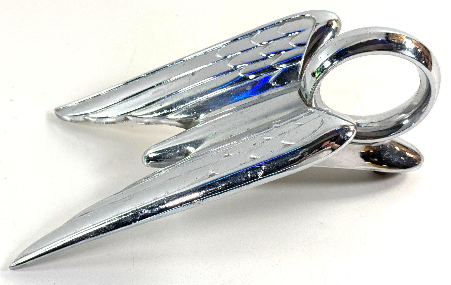 vtg 1951 1952 Chrysler Imperial New Yorker Winged Hood Ornament 1373207 chrome