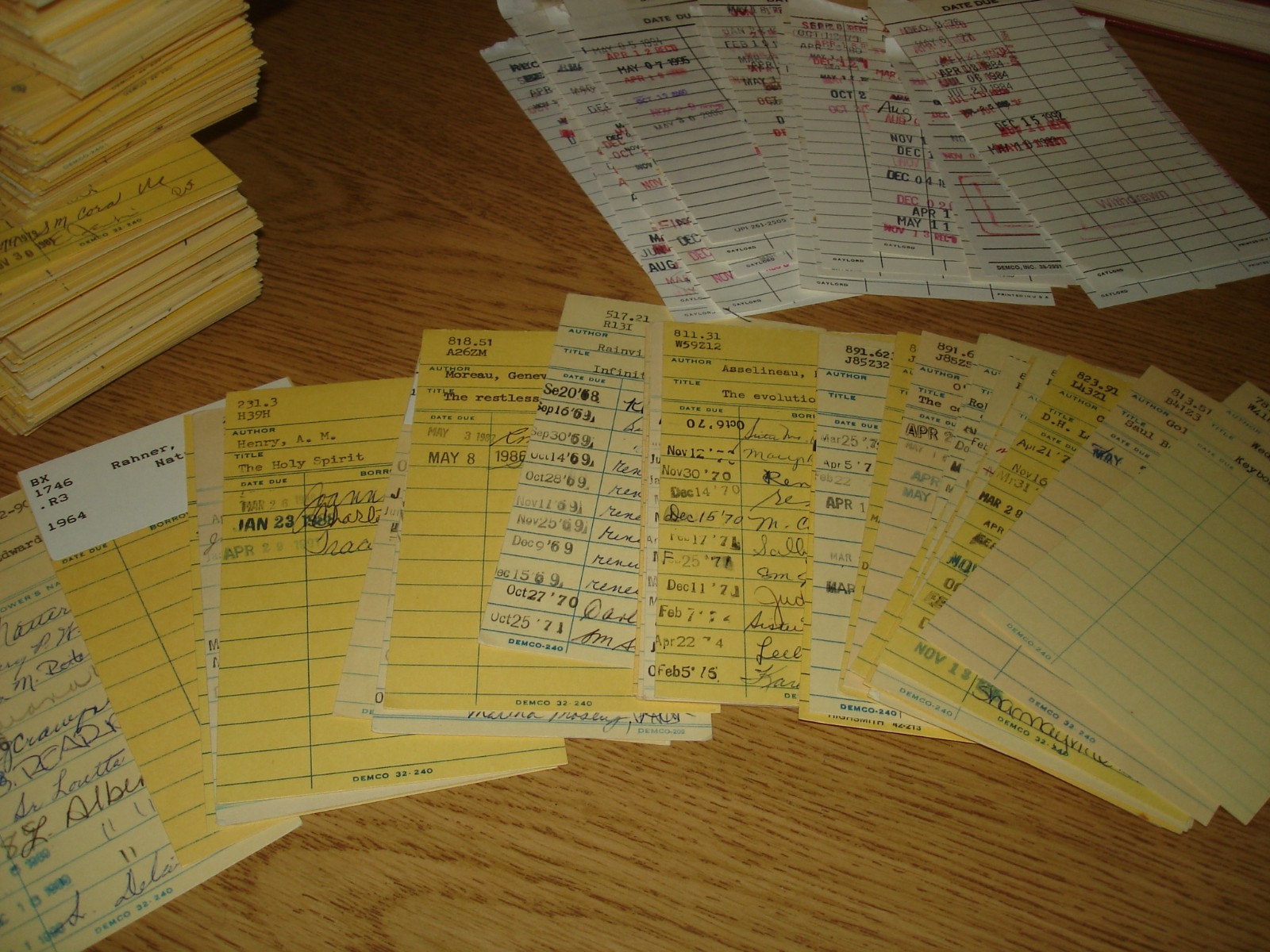 Lot of 50 random vintage Library Checkout cards/date stamps/signatures + Lot of 50 random vintage Library Checkout cards/date stamps/signatures +