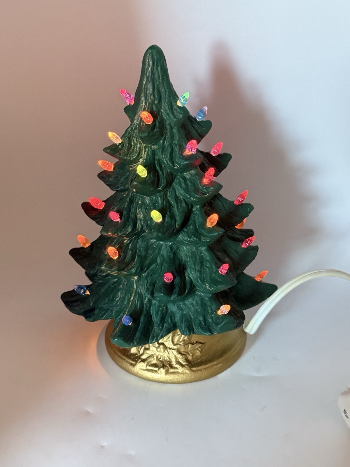 Vintage Ceramic Christmas Tree Lighted 7