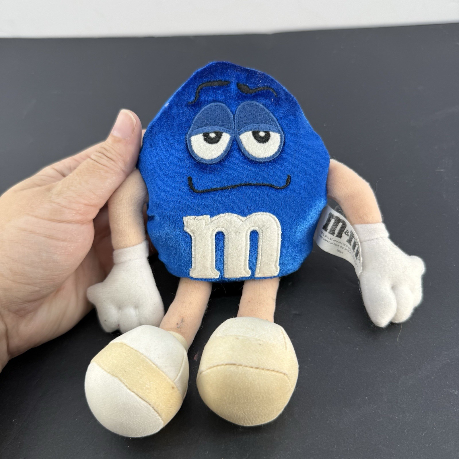 M&M - Blue Stuffed / Bean Bag Toy - 2000s Memorabilia Plush