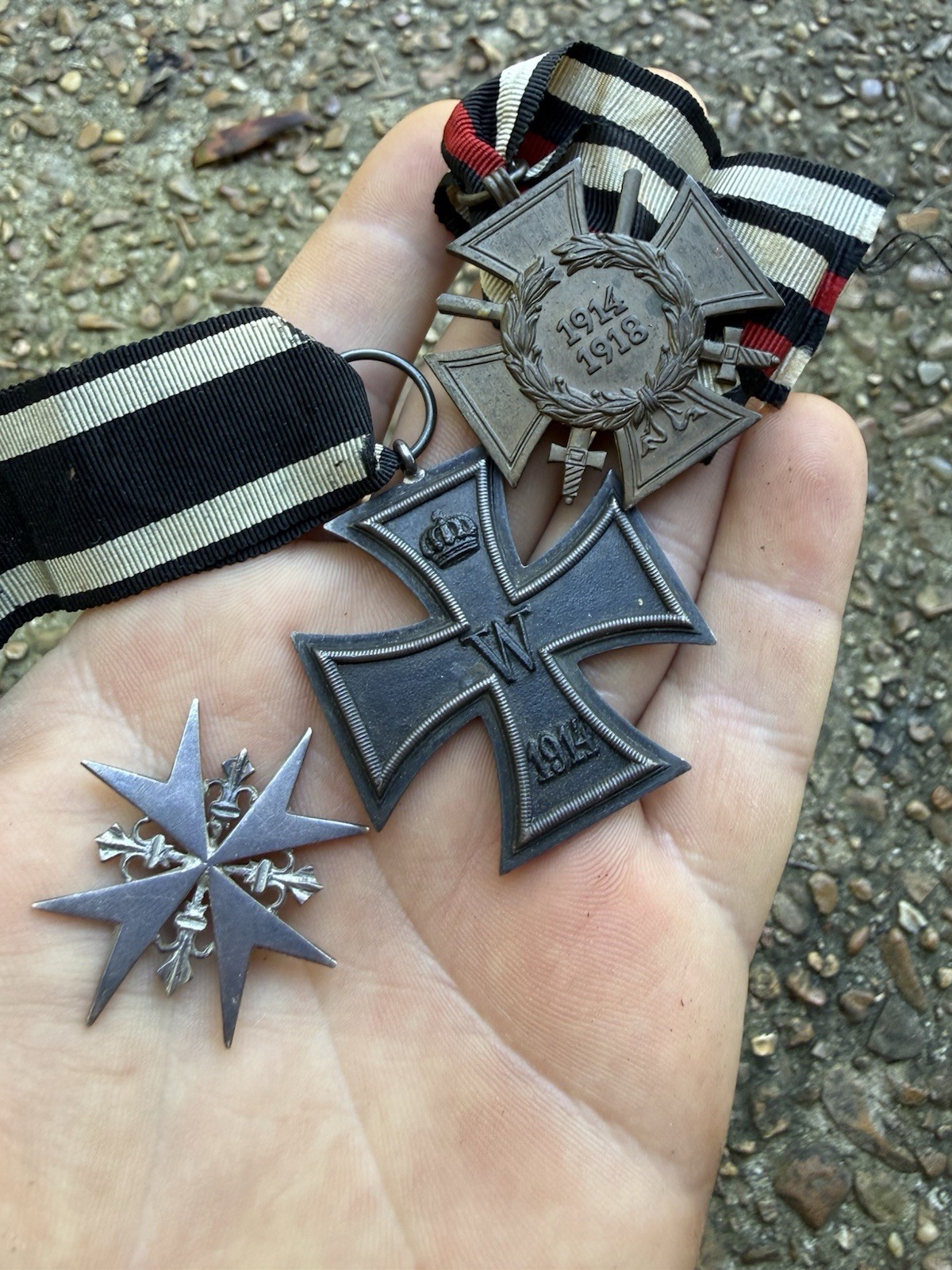 WW1 German German Medal Lot Iron Cross War Medal & Unknown Possibly Silver WW1 German German Medal Lot Iron Cross War Medal & Unknown Possibly Silver