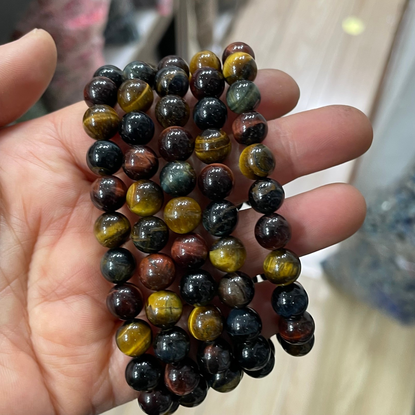5pc 8mm Natural tiger-eye Bead Bracelet Reiki Crystal Quartz Healing Decorate 5pc 8mm Natural tiger-eye Bead Bracelet Reiki Crystal Quartz Healing Decorate