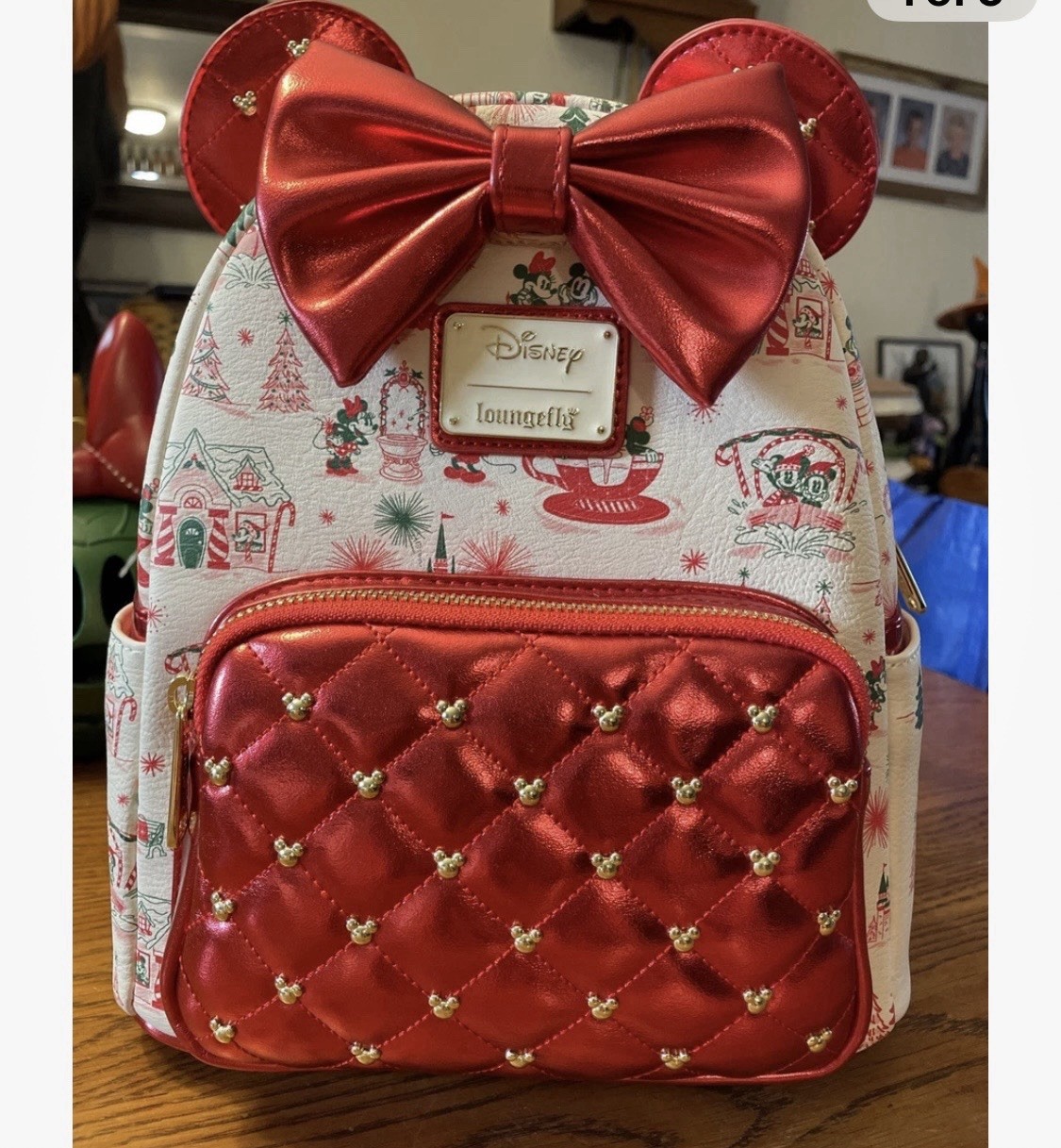 Disney Hallmark Holiday Ever After Minnie Mouse Loungefly Mini Backpack NWT HAND Disney Hallmark Holiday Ever After Minnie Mouse Loungefly Mini Backpack NWT HAND