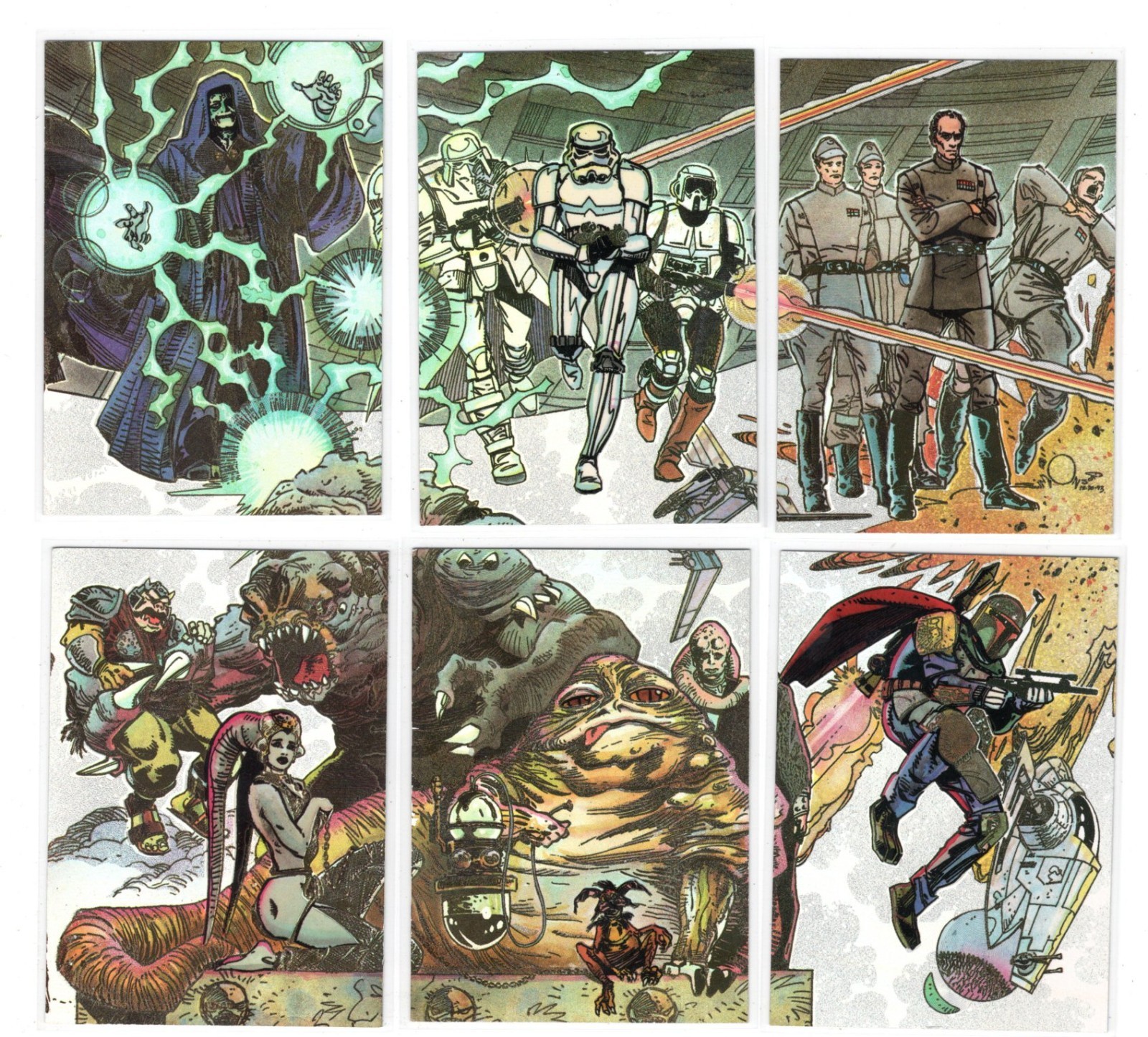 1994 TOPPS STAR WARS GALAXY SERIES 2 ETCHED FOIL 6-CARD SET (7-12) NM/MINT 1994 TOPPS STAR WARS GALAXY SERIES 2 ETCHED FOIL 6-CARD SET (7-12) NM/MINT