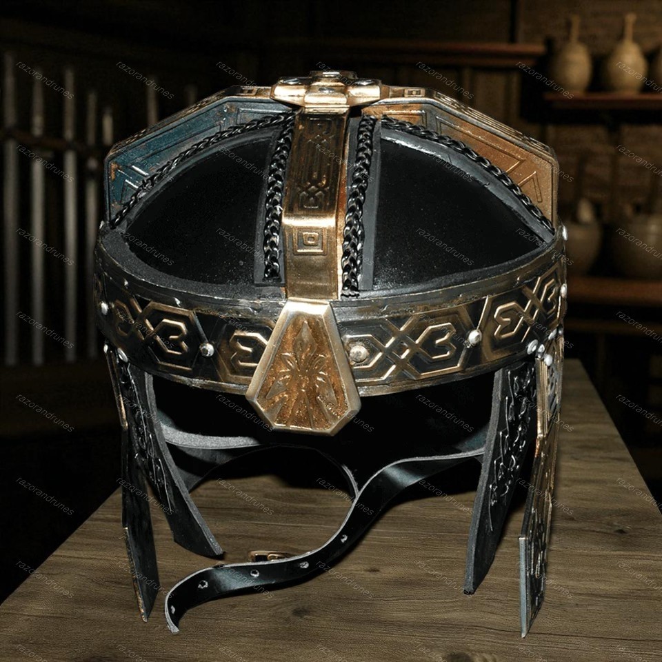 Premium Gimli Helmet LOTR The Hobbit Fantasy Sword Axes Collection Gift for Fans Premium Gimli Helmet LOTR The Hobbit Fantasy Sword Axes Collection Gift for Fans