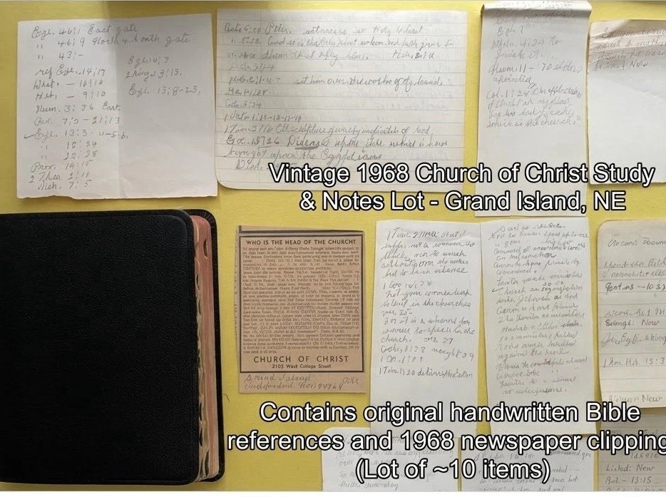 Vintage 1900’s Teachers Bible With Many Written Notes Eugene Thompson - Nebraska