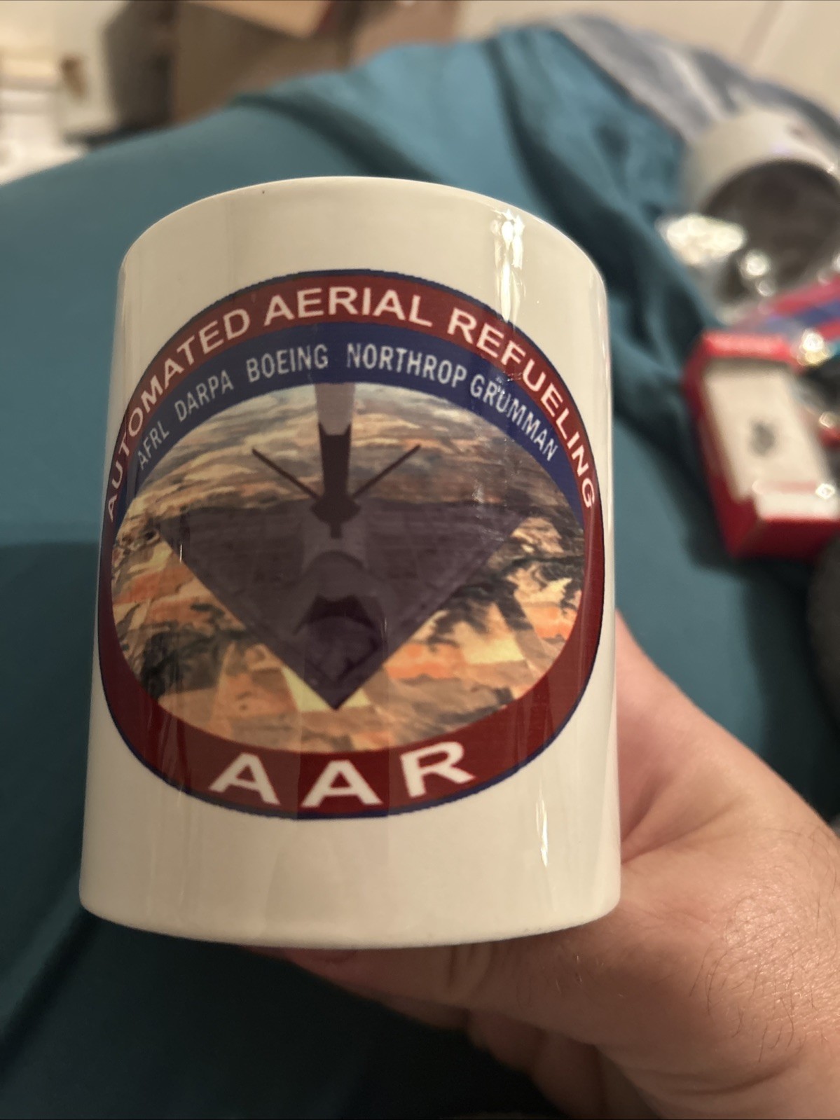 Vintage Automated Aerial Refueling AAR Mug AFRL DARPA Boeing Northrop
