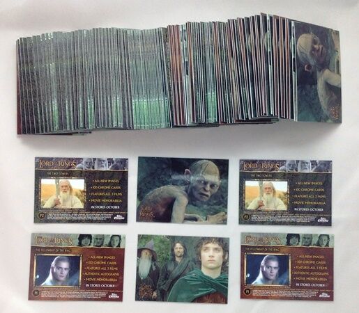 2004 Topps Chrome The Lord of The Rings Trilogy P1 P2 Promo Card Set