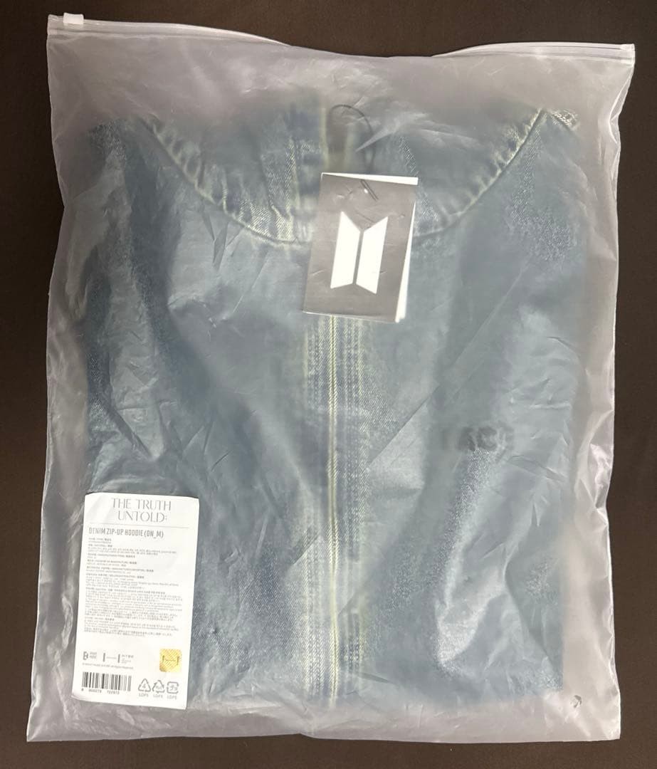 BTS JIMIN The Truth Untold Exhibition DENIM Zip-Up Hoodie Size M No Photocard BTS JIMIN The Truth Untold Exhibition DENIM Zip-Up Hoodie Size M No Photocard