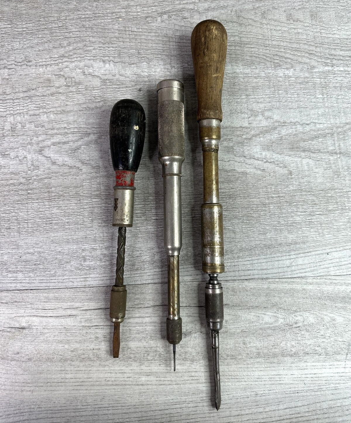 Lot Of 1 Vintage Goodwell Pratt Hand Drill 7 bits/2Yankee Handyman Screwdrivers