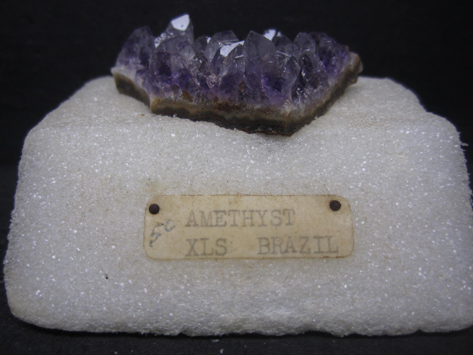 Vintage Amethyst Crystal Cluster, 1950s Vintage, Brazil