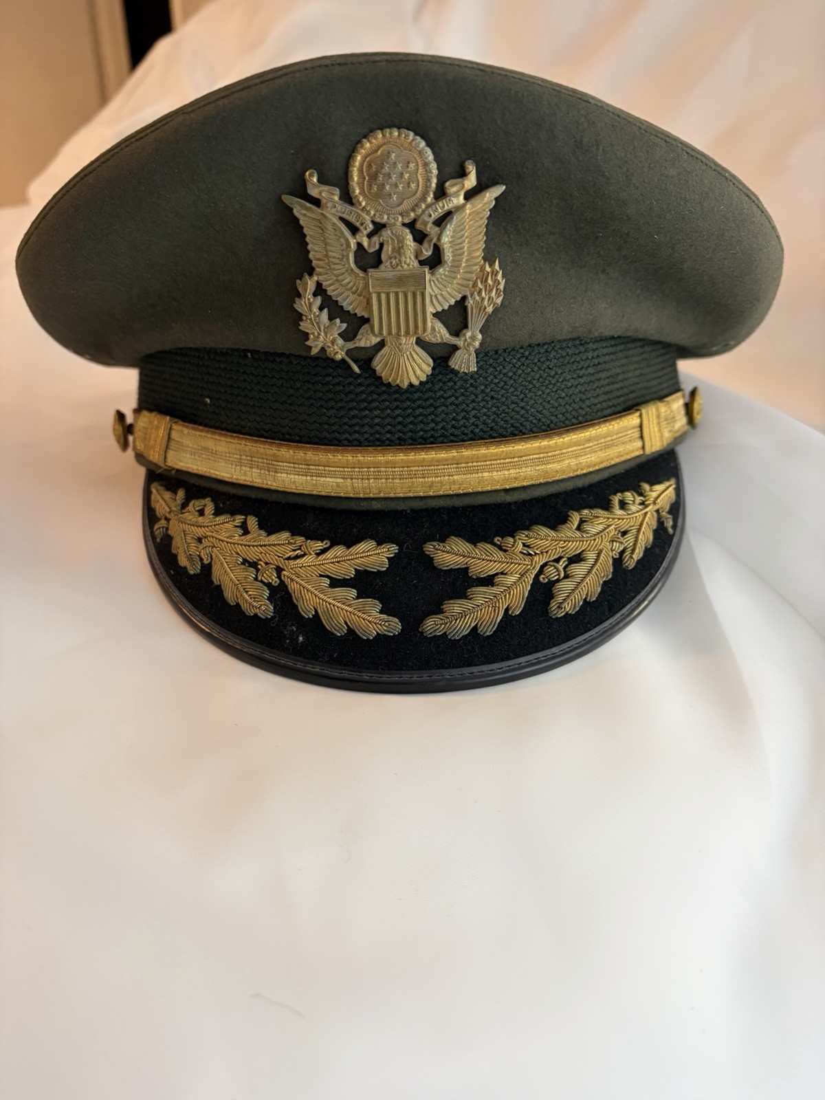Vintage US Army Officer Dress Visor Cap Hat Uniform Art Caps New York Vintage US Army Officer Dress Visor Cap Hat Uniform Art Caps New York