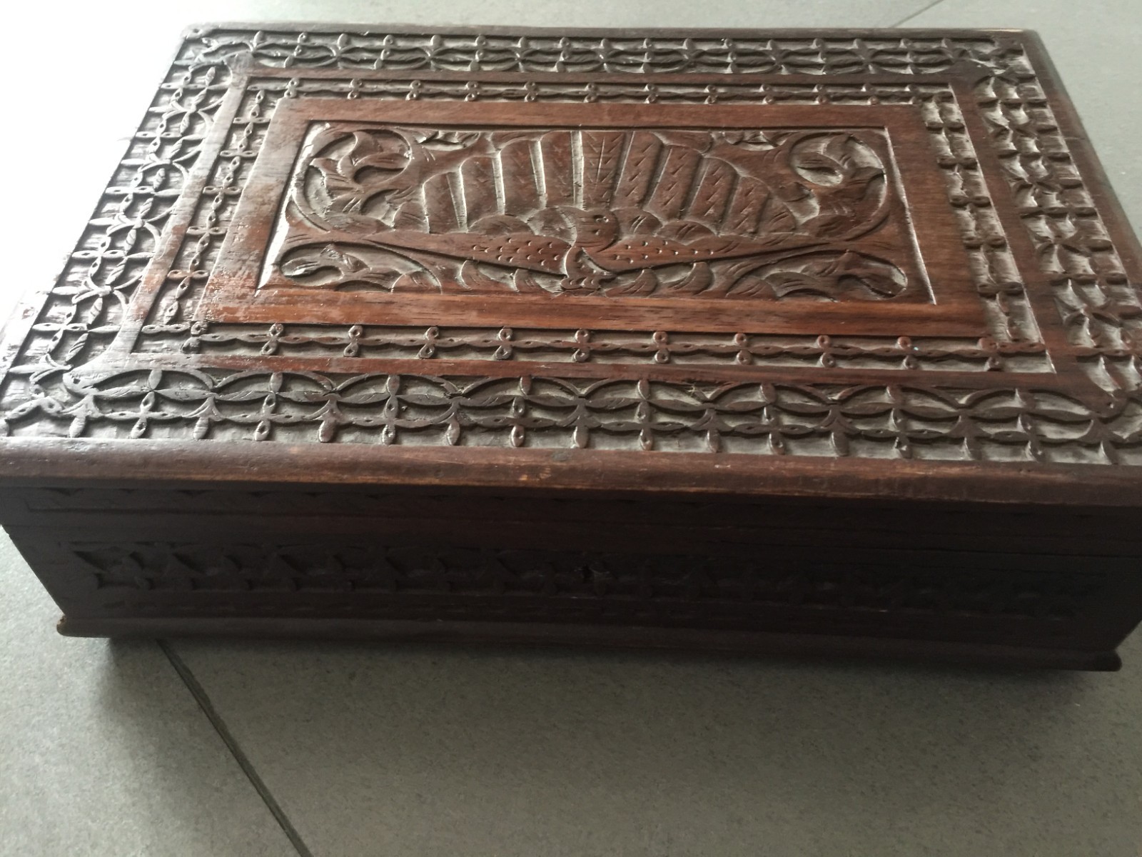 Vintage Decorated Wooden Box - Middle East 80s Vintage Decorated Wooden Box - Middle East 80s