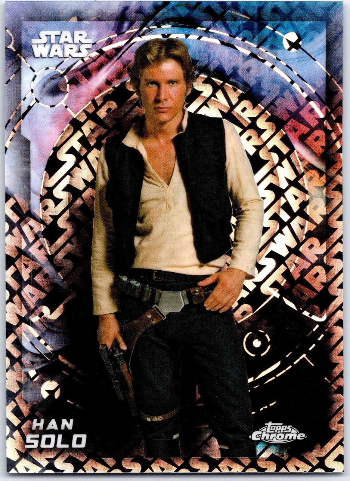 New 2026 Topps Chrome Starwars - Han Solo Starwars Logo Refractor /77