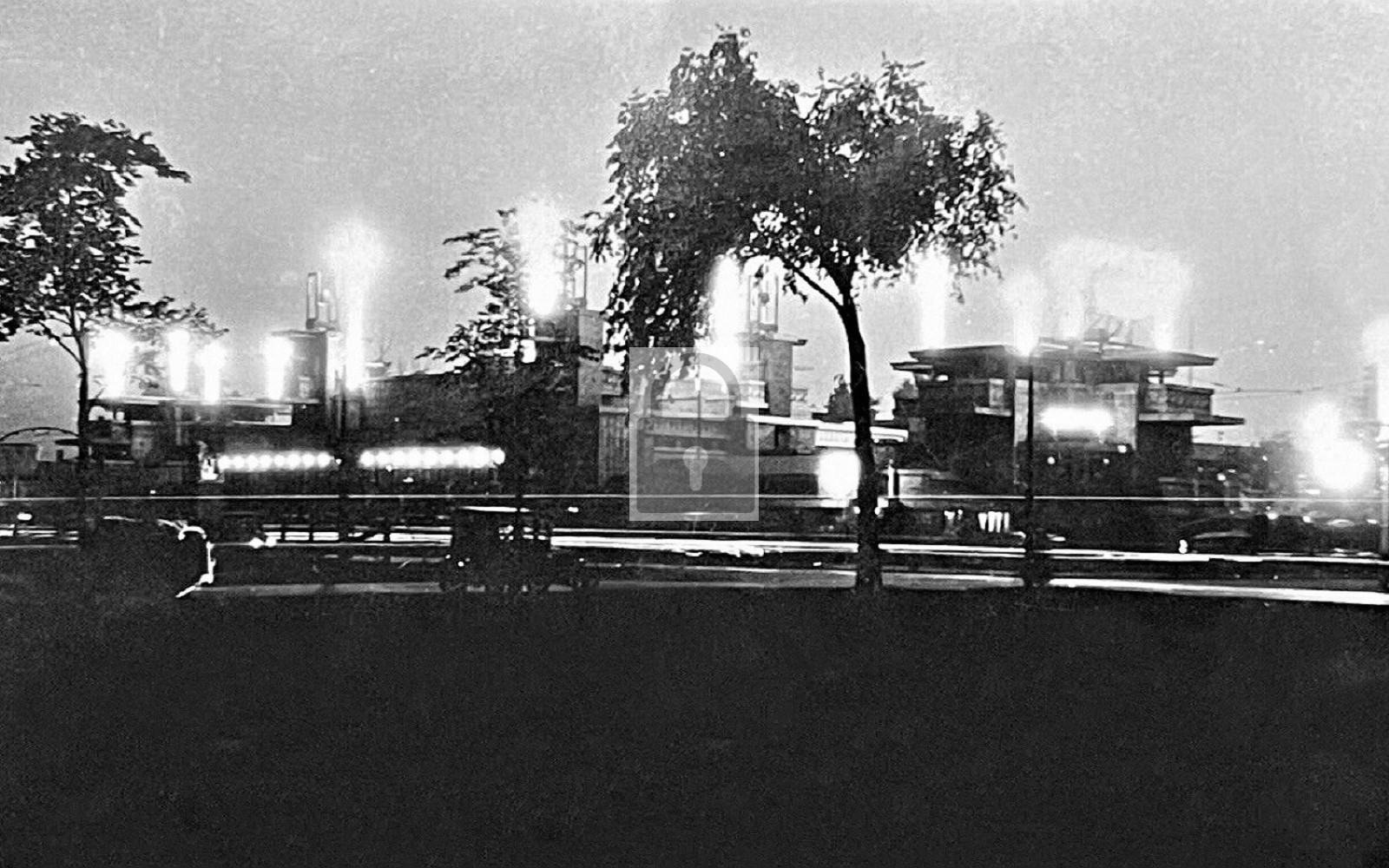 Midway Gardens At Night Chicago Illinois IL - Reprint