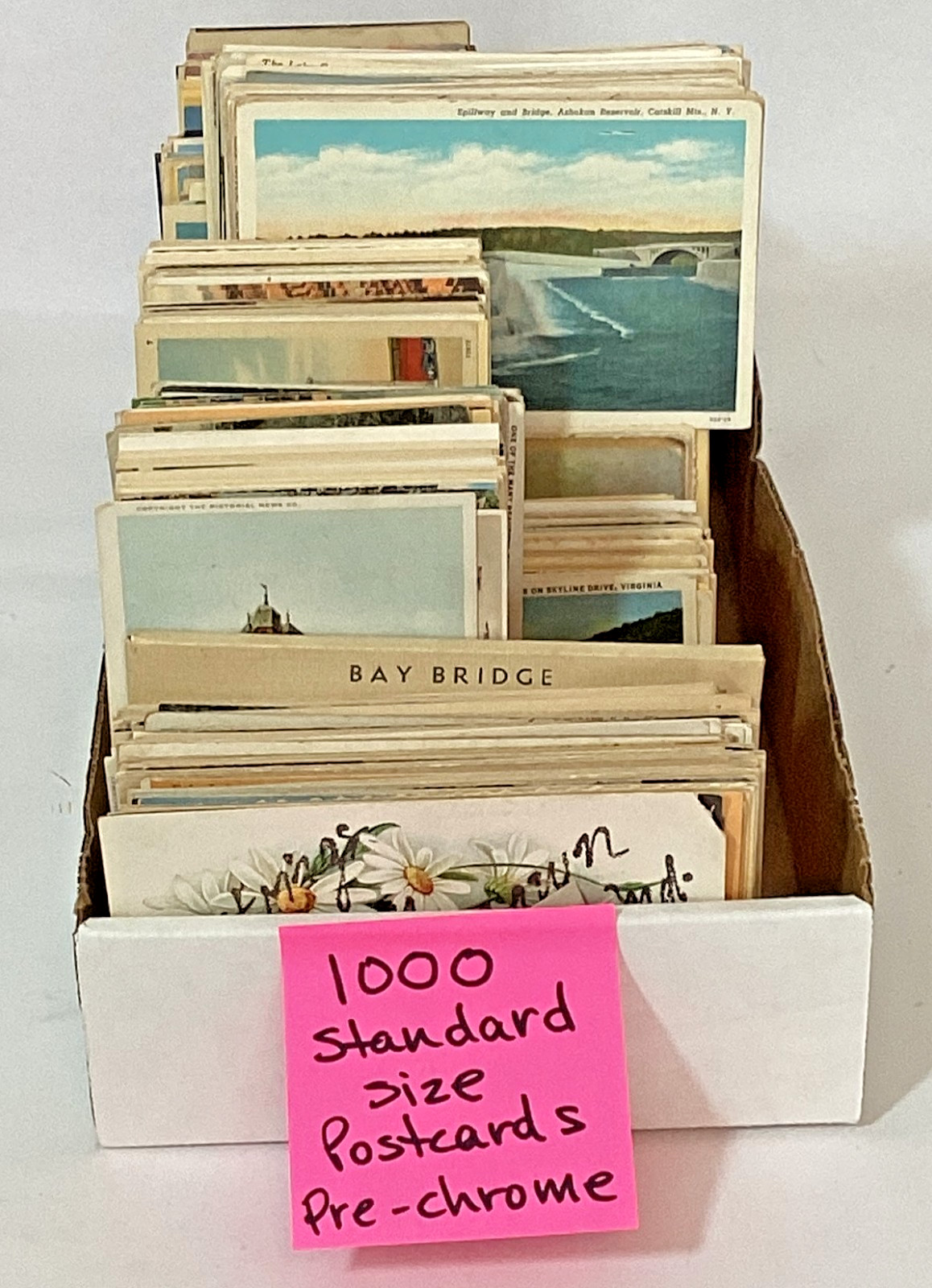 1000 Vintage Postcard Lot Standard Size USA Assorted Misc No Chrome Unused Used