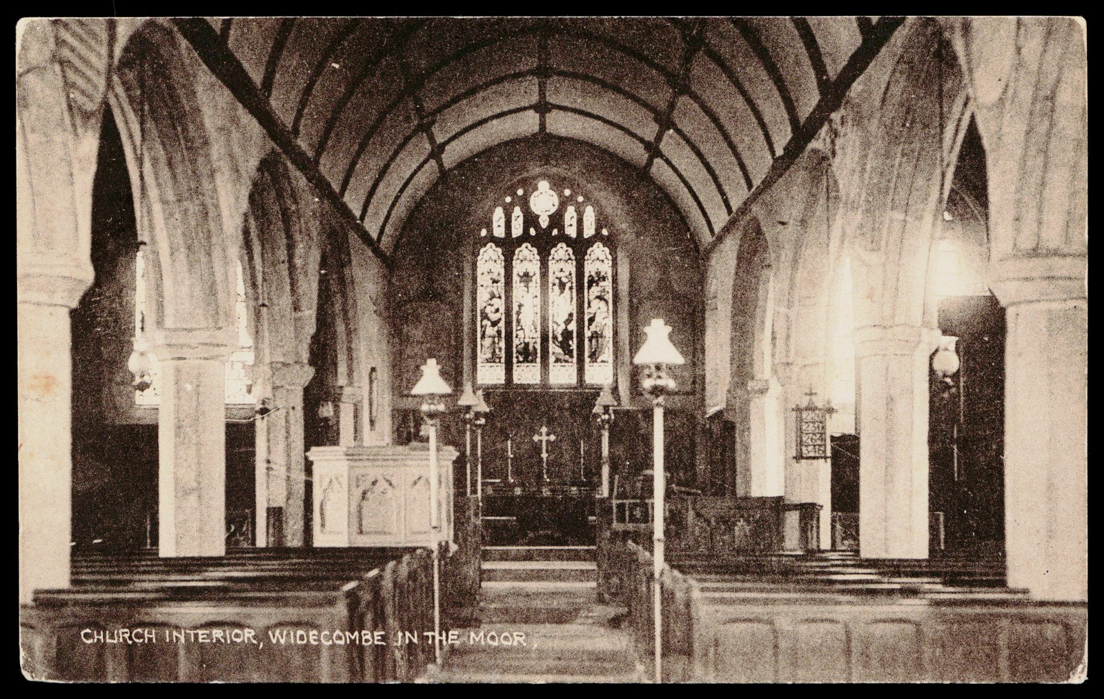 C1910s Widecombe in the Moor Church Devon England Vulcan Series Vintage Postcard C1910s Widecombe in the Moor Church Devon England Vulcan Series Vintage Postcard