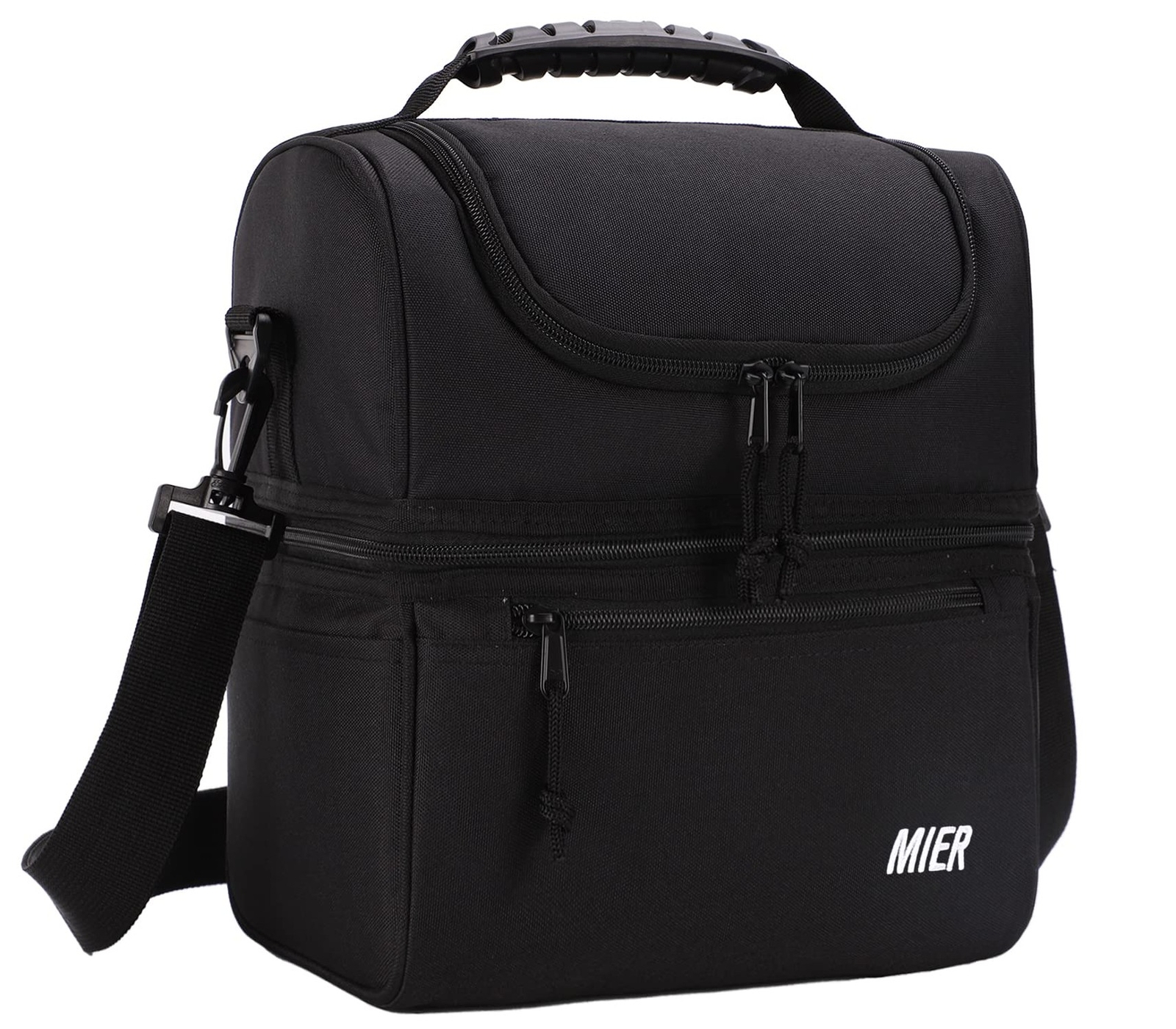 MIER 2 Compartment Lunch Bag for Men Women, Leakproof Insulated Cooler Bag fo...