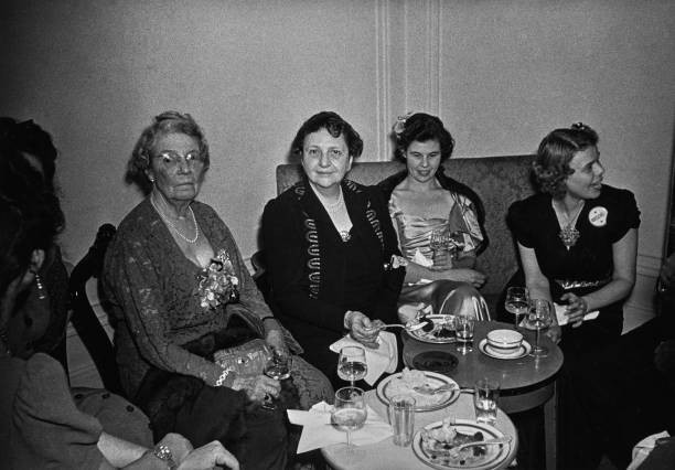 American politician Frances Perkins wearing a black outfit a pearl- Old Photo American politician Frances Perkins wearing a black outfit a pearl- Old Photo