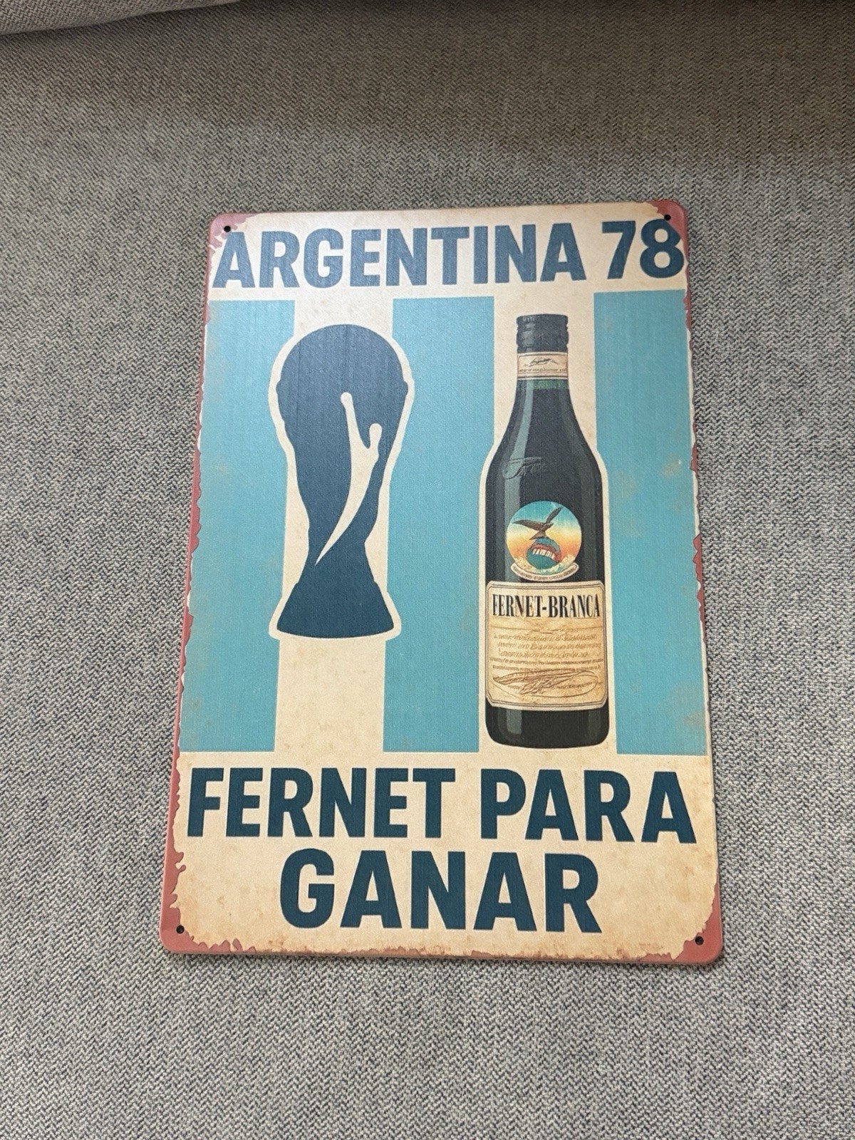 Fernet Branca Sign, the Bartenders Handshake Metal Poster 12” Argentina ON Fernet Branca Sign, the Bartenders Handshake Metal Poster 12” Argentina ON