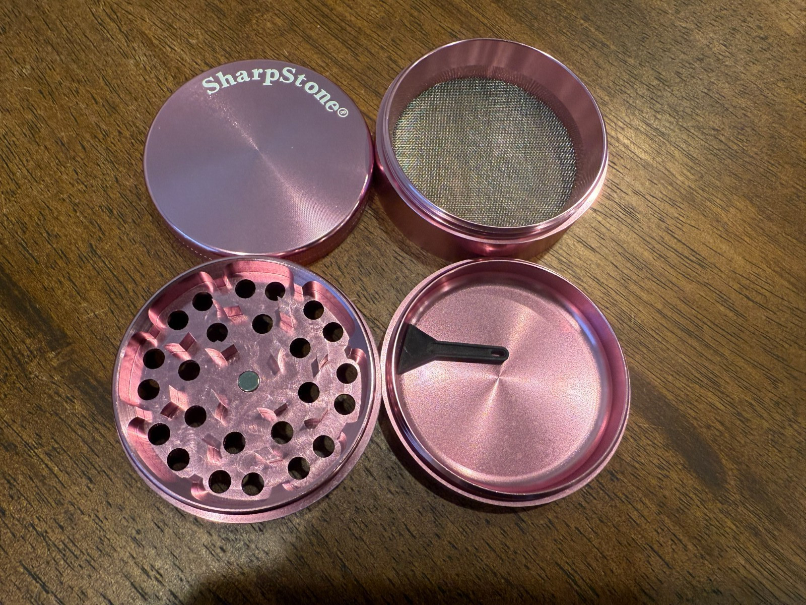 SharpStone 63MM Spice Tobacco Herb Grinder -4 Piece- Pink