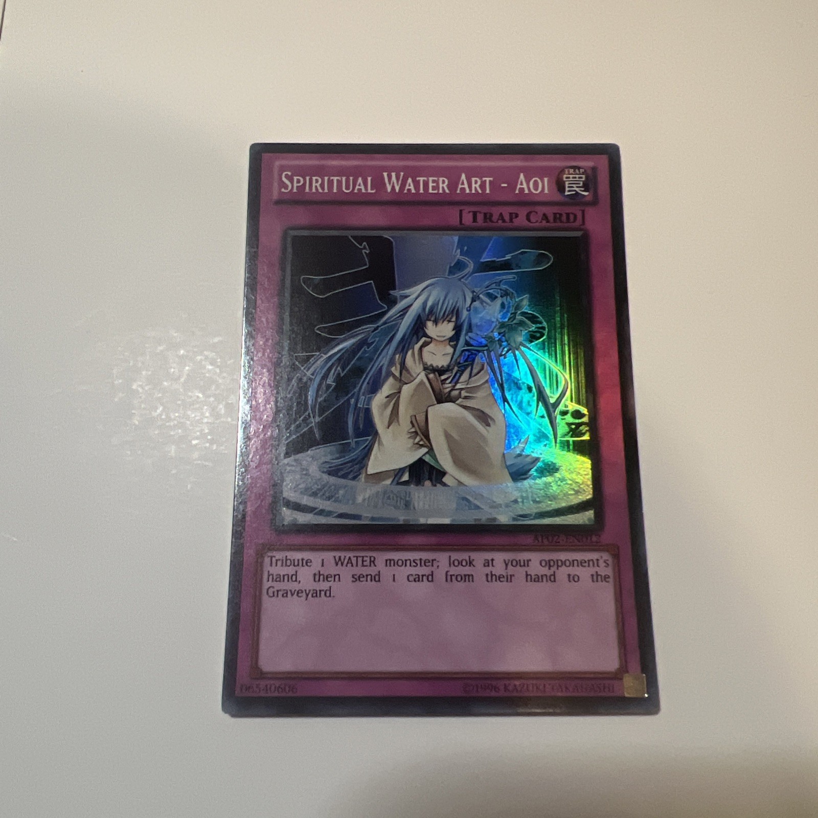 Yu-Gi-Oh Spiritual Water Art - Aoi - AP02-EN012 - Super Rare - NM - 295-302 Yu-Gi-Oh Spiritual Water Art - Aoi - AP02-EN012 - Super Rare - NM - 295-302