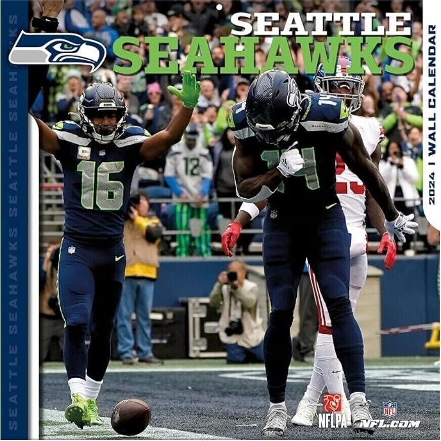 Sealed New Seattle Seahawks 2024 12x12 Team Wall Calendar by Turner Sports