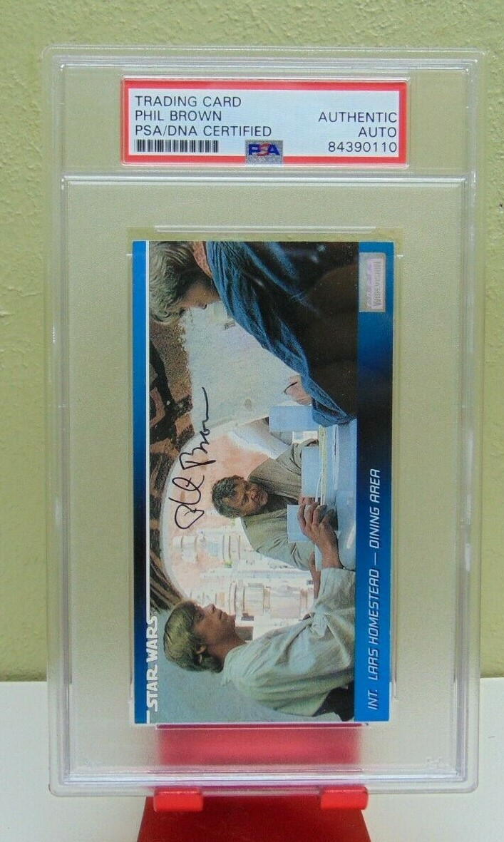 Star Wars 1994 Topps Widevision Card SIGNED PHIL BROWN OWEN PSA/DNA AUTHENTIC Star Wars 1994 Topps Widevision Card SIGNED PHIL BROWN OWEN PSA/DNA AUTHENTIC