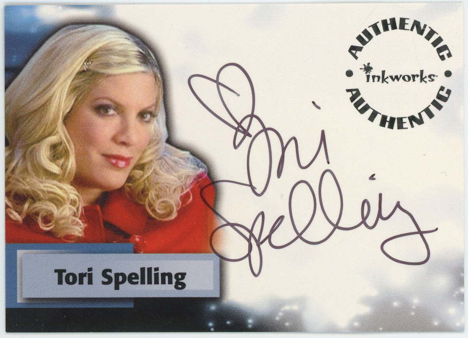 Tori Spelling 2007 Inkworks Smallville Superman Linda Lake A49 Auto Signed 25746