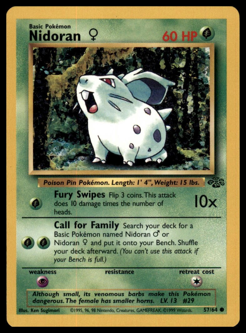 Jungle #57/64 Nidoran F Jungle #57/64 Nidoran F