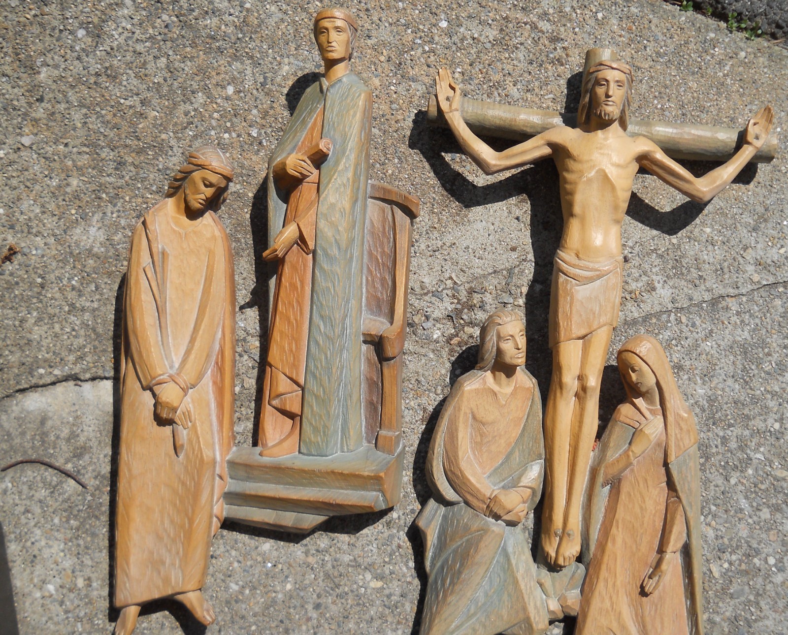 Wood Hand Carved Stations of the Cross Wood Hand Carved Stations of the Cross