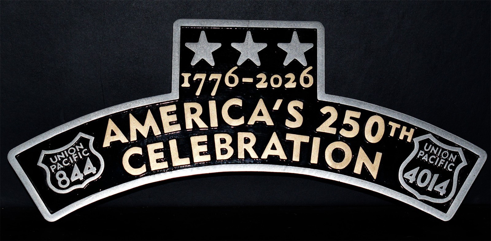 🔥 CAST Full Size 250th Banner 4014 Union Pacific Railroad Big Boy Plate Sign 🔥 CAST Full Size 250th Banner 4014 Union Pacific Railroad Big Boy Plate Sign