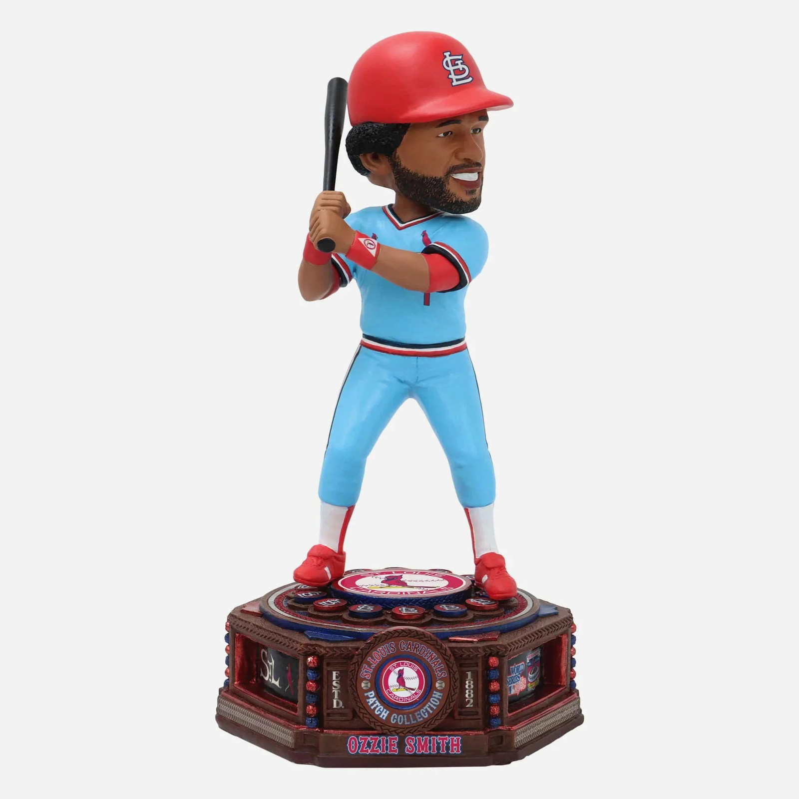 Ozzie Smith St. Louis Cardinals Patch Collection Bobblehead MLB Baseball Ozzie Smith St. Louis Cardinals Patch Collection Bobblehead MLB Baseball