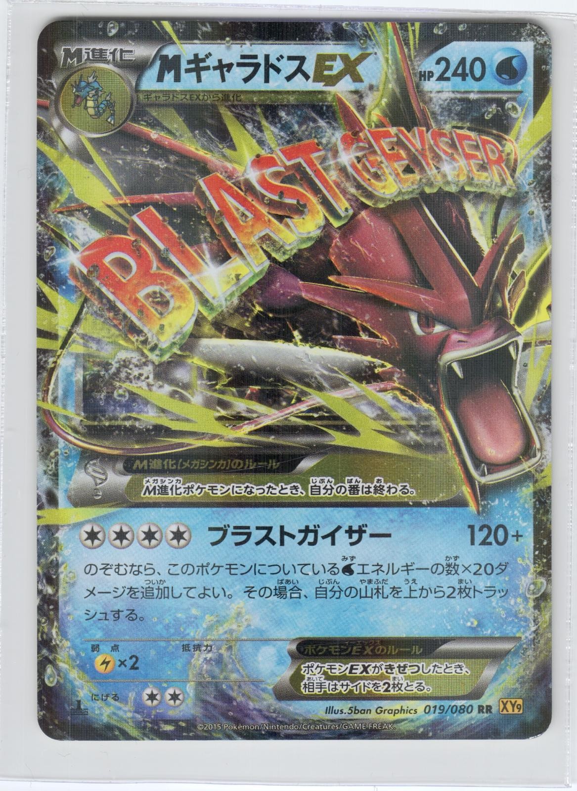 POKEMON M GYARADOS EX 019/080 RAGE OF THE BROKEN HEAVENS JAPANESE 1ed HOLO LP