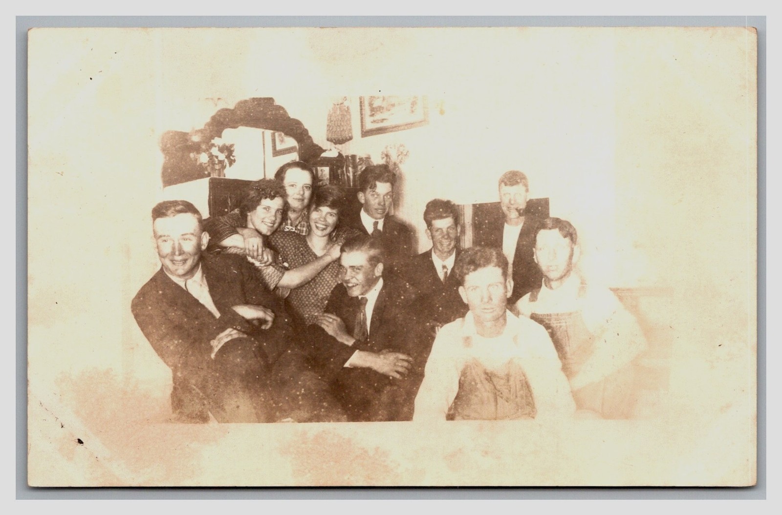 RPPC ~ KINGMAN Friends photo ~ Lena Denison ~ Kansas RPPC ~ KINGMAN Friends photo ~ Lena Denison ~ Kansas