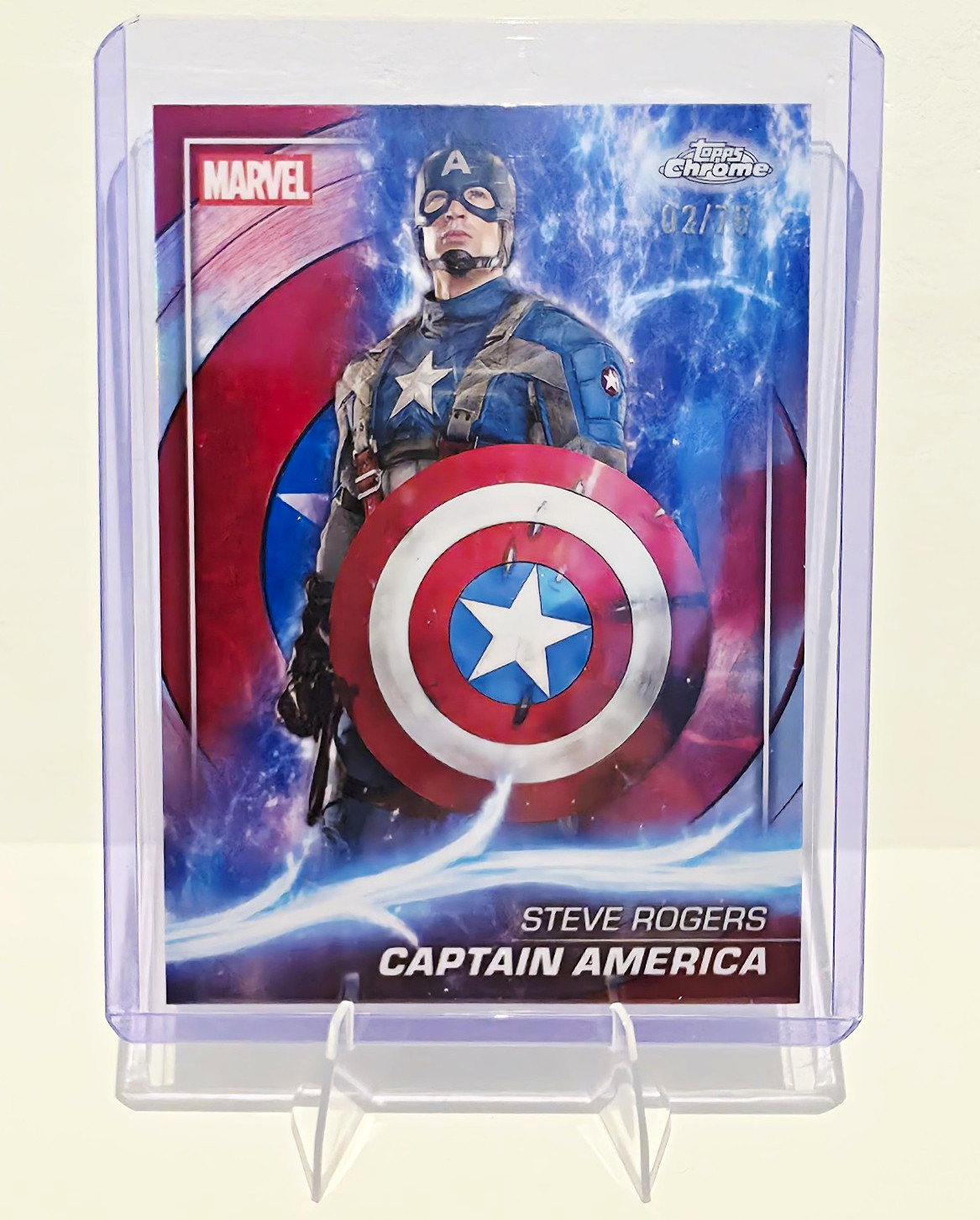 Topps 2025 Chrome Marvel Studios CAPTAIN AMERICA /Steve Rogers 02/99 Topps 2025 Chrome Marvel Studios CAPTAIN AMERICA /Steve Rogers 02/99