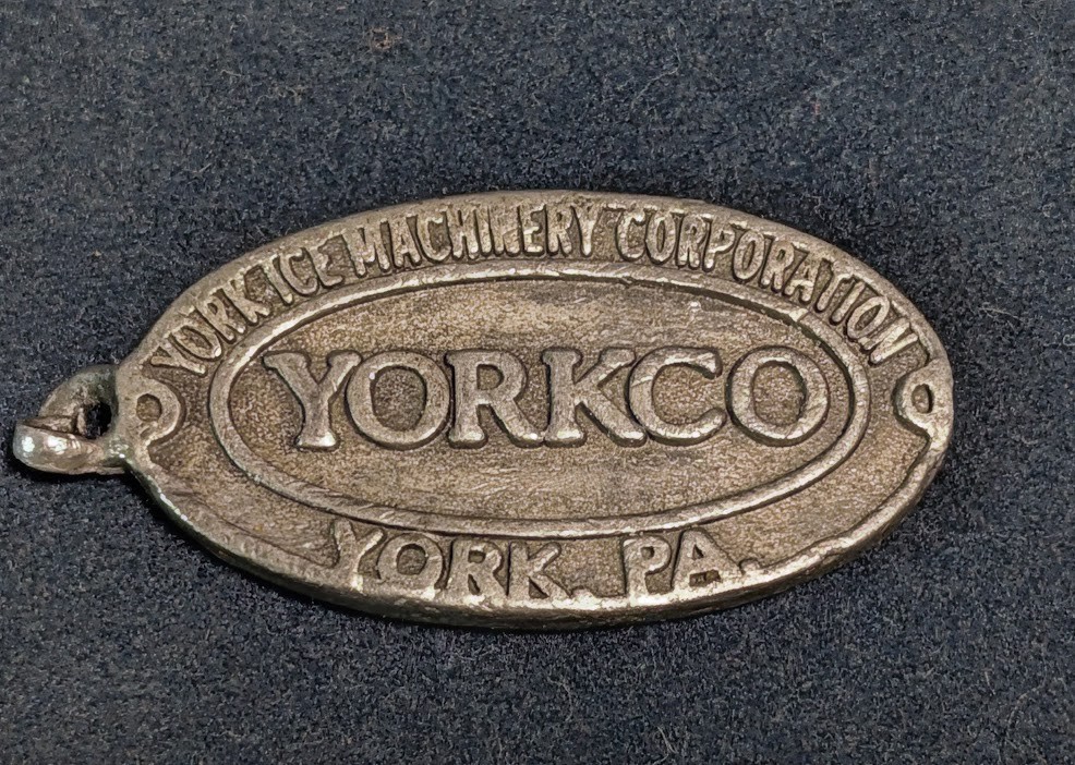 VTG York Ice Machinery Corporation (Pennsylvania) Fob - 1927 - 1942 VTG York Ice Machinery Corporation (Pennsylvania) Fob - 1927 - 1942
