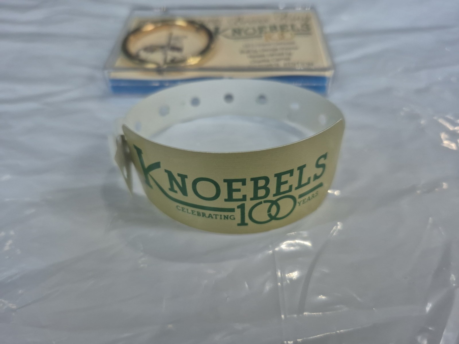 Knoebels 100th Anniversary Souvenir Brass Ring W/Used Wristband Color May Vary
