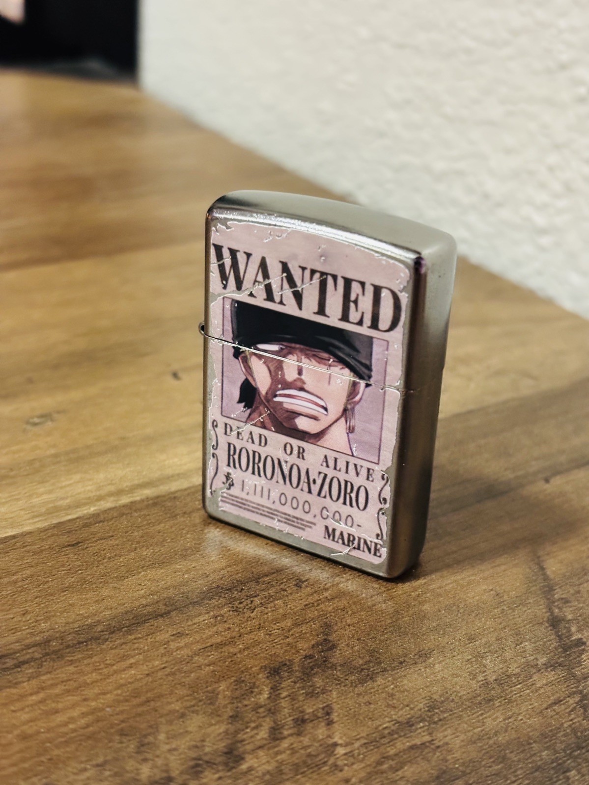 One Piece Wanted Poster Anime Manga Zippo Lighter: Post Time-Skip Roronoa Zoro One Piece Wanted Poster Anime Manga Zippo Lighter: Post Time-Skip Roronoa Zoro