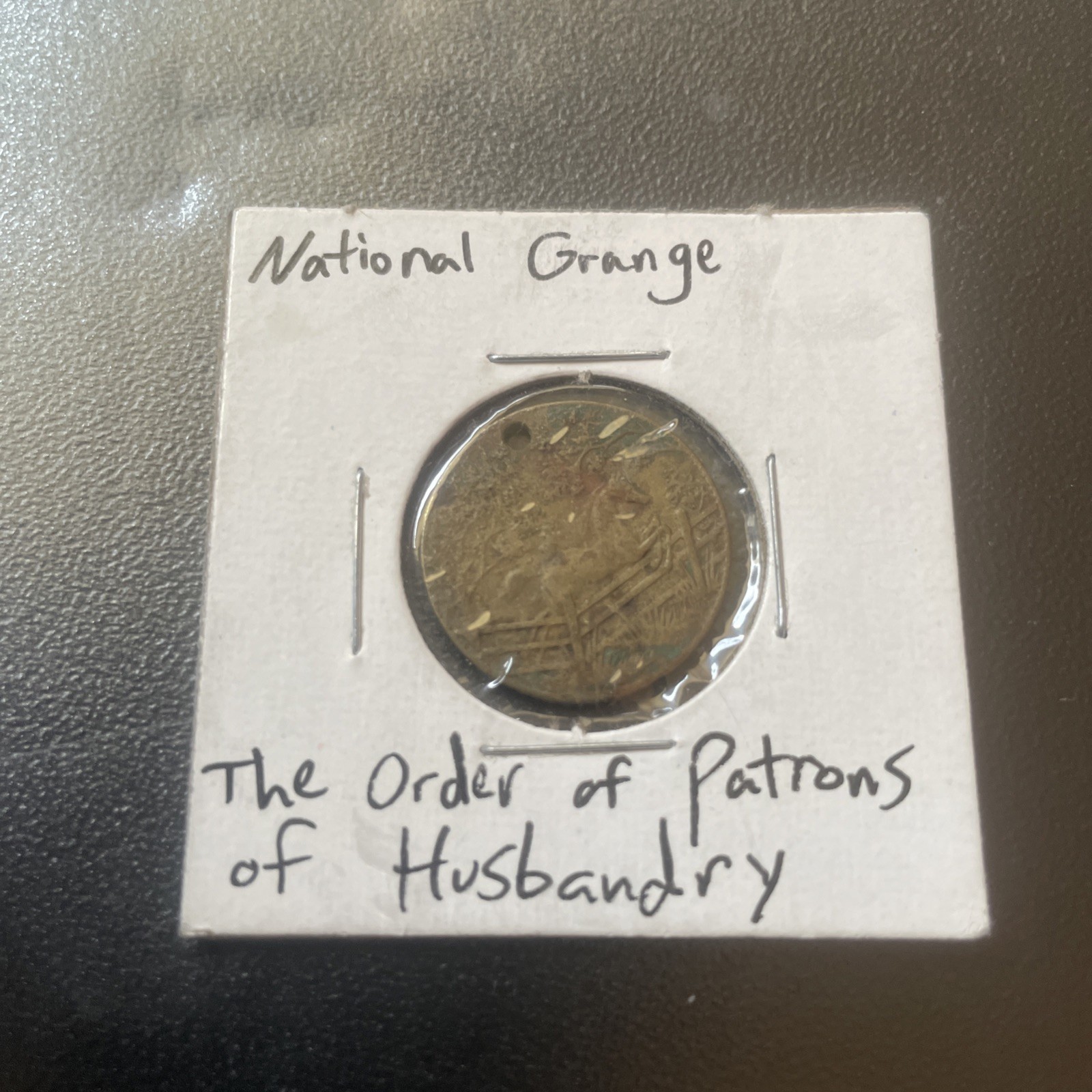 Antique 1880's National Grange Of The Order Of Husbandry Horse Token Rare Coin Antique 1880's National Grange Of The Order Of Husbandry Horse Token Rare Coin