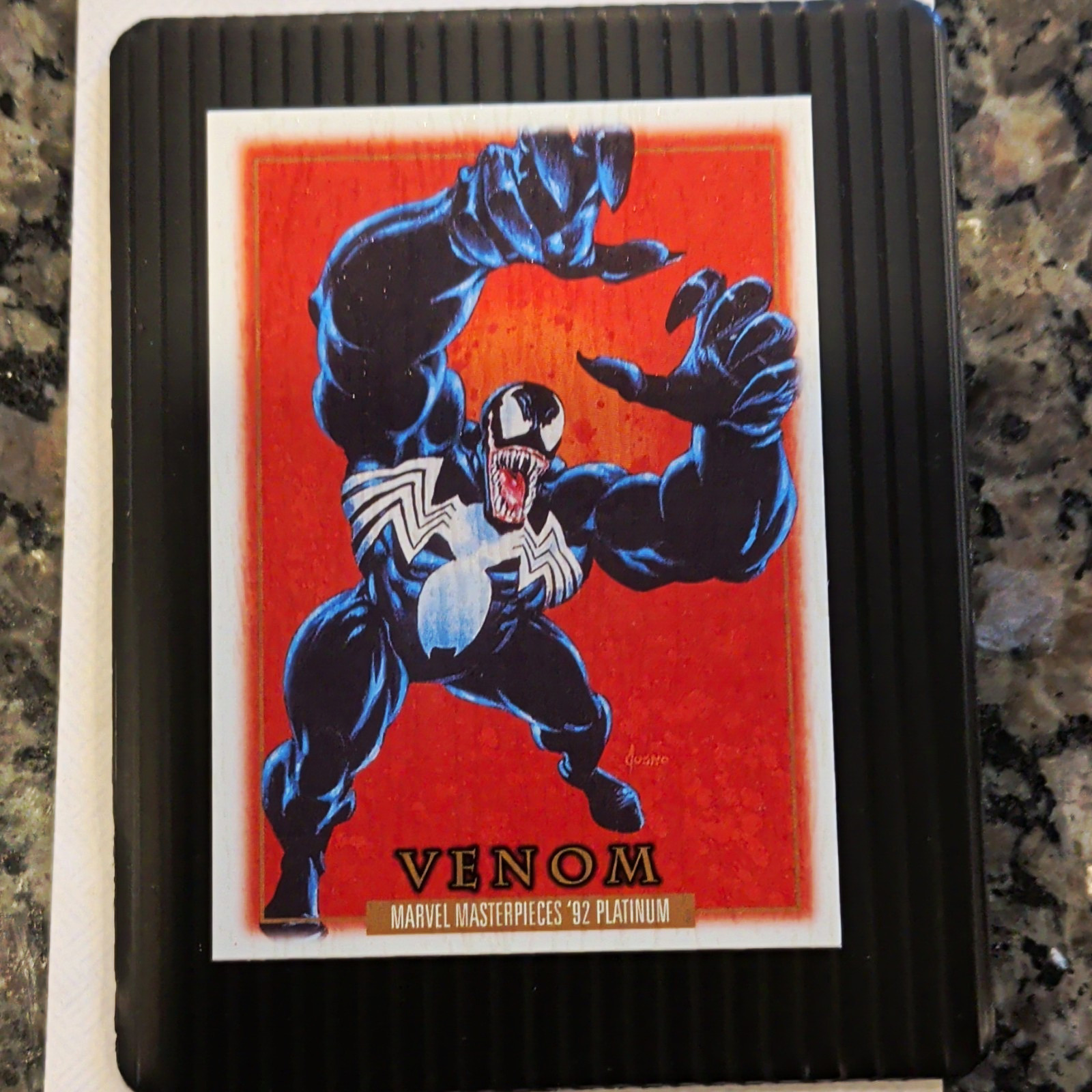 1992 Marvel Masterpieces \'92 Platinum Venom Insert Non-Sport Card #97 WOOD 1992 Marvel Masterpieces \'92 Platinum Venom Insert Non-Sport Card #97 WOOD