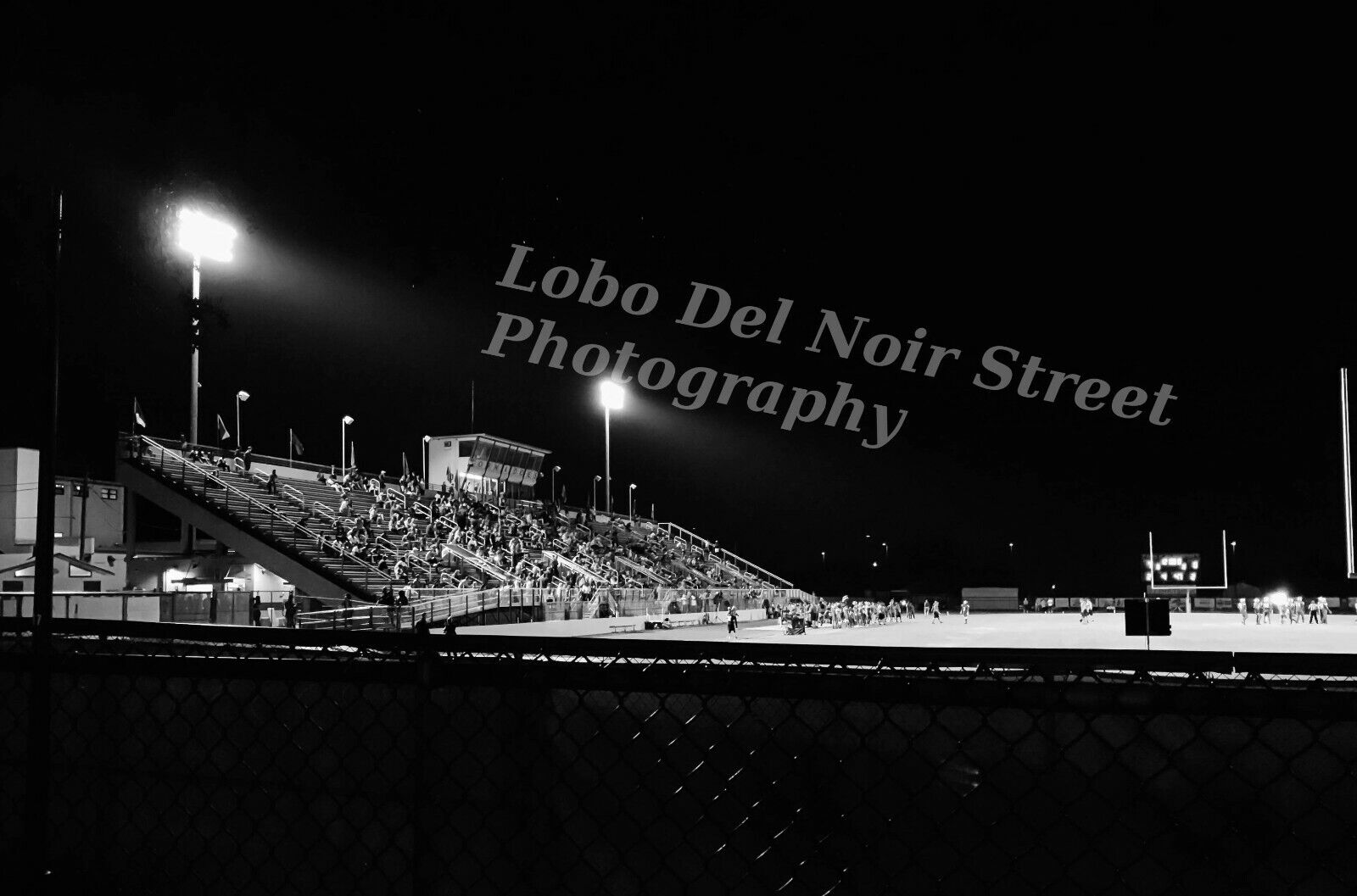 2019 Photograph  Night High School Football Stadium   6 1/2\