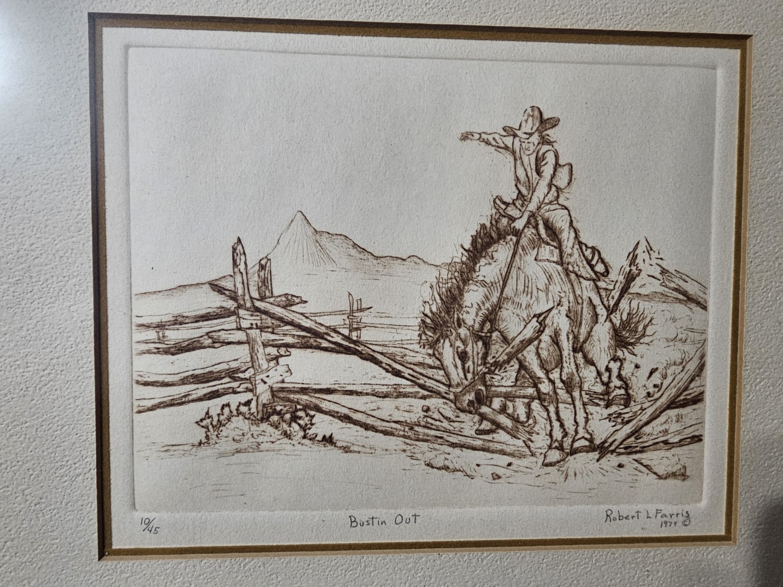 Gravel Art Picture By Robert L Farris Riders Cowboy Bucking Horse Vintage Gravel Art Picture By Robert L Farris Riders Cowboy Bucking Horse Vintage