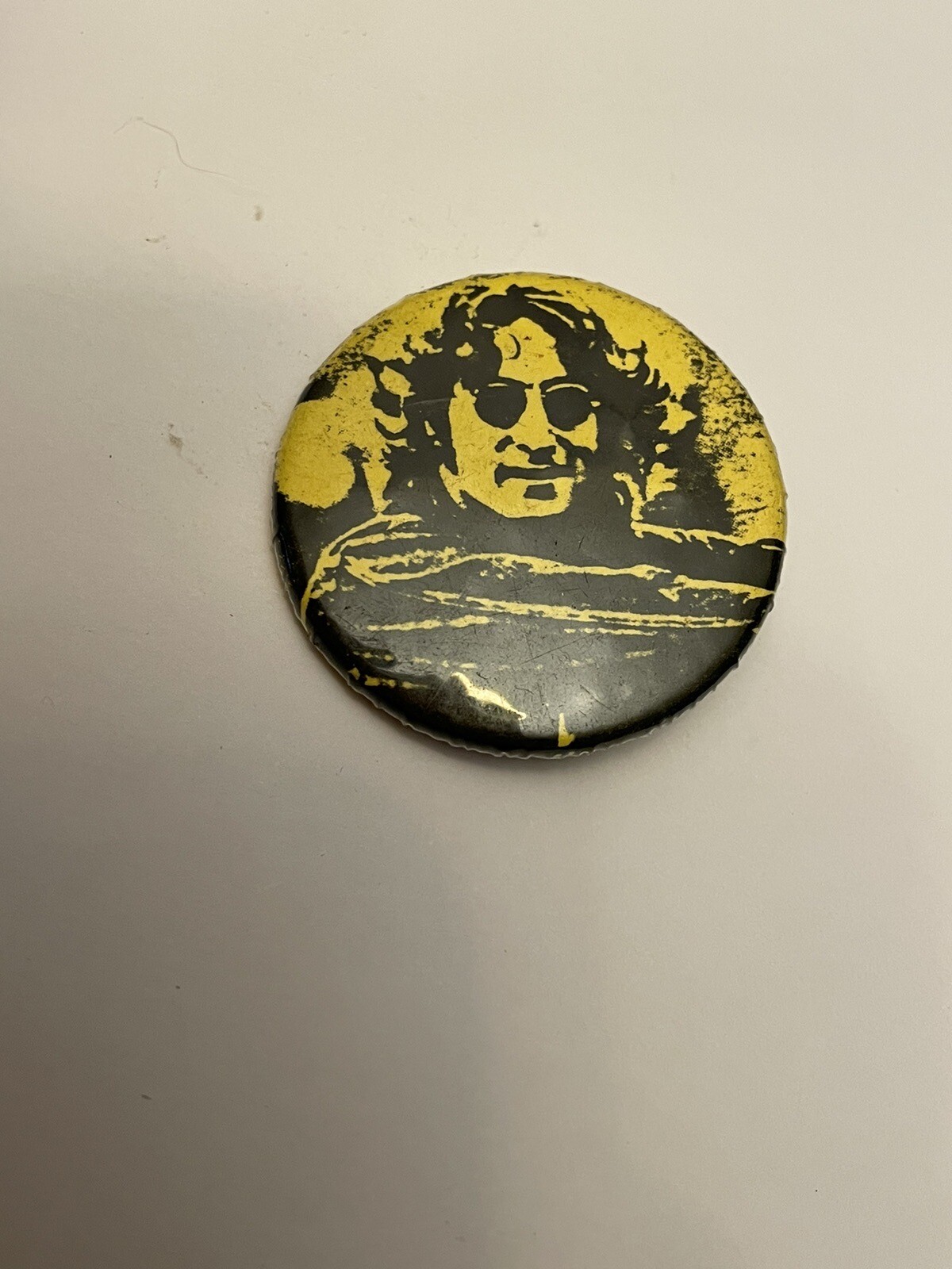 Beatles John Lennon Vintage Music Pin-Back Button 1.5” Rare 1980s