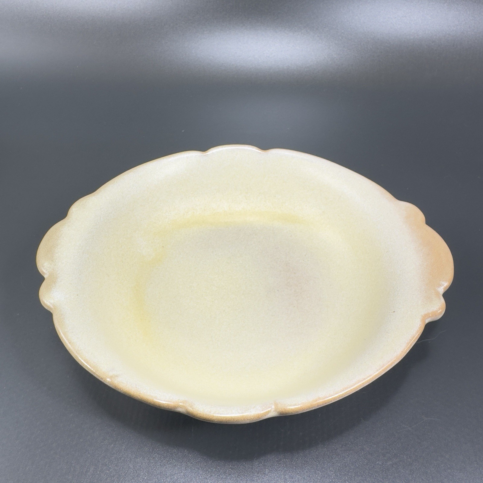 Vintage Frankoma Pottery Dish Bowl With Handles 40B USA Pottery Hand Made Tray